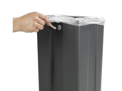 ODPADKOVÝ KOŠ, ZÁVĚSNÝ NA DVÍŘKA, ŠEDÝ, 12L