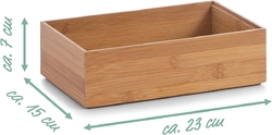 Organizér, úložný box, bambus / MDF 23x15x7cm