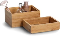 Sada úložných boxů, 2 kusy, bambus