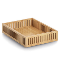 Stolní uložný box na dokumenty, bambusový