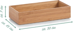 Organizér, úložný box, bambus / MDF 30x15x7cm