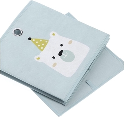 Dětský Úložný box Icebear, flísový, světle modrý