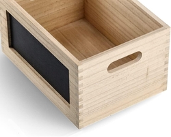 Univerzální box s popisovací tabulkou, dřevěný