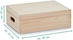 Zeller úložný box s víkem dřevěný, 40x30cm