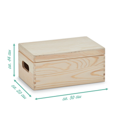 Zeller úložný box s víkem dřevěný, 30x20x14cm