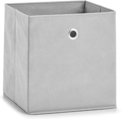 Úložný box, flísový, šedý, 28 x 28 x 28 cm  
