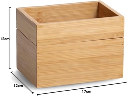 Sada úložných boxů, 2 kusy, bambus