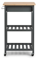 Kuchyňský vozík, MDF/bambus, šedý