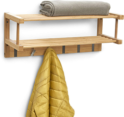 Nástěnný věšák na šaty, bambusový