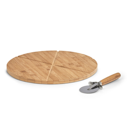 Sada na pizzu, 2 kusy, bambus/kov