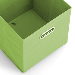 Úložný box, flísový, zelený, 28 x 28 x 28 cm