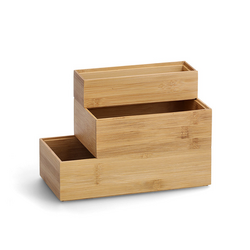 Organizér, úložný box, bambus / MDF 30x15x7cm