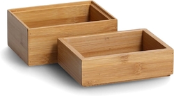 Sada úložných boxů, 2 kusy, bambus/HDF