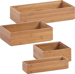 Organizér, úložný box, bambus / MDF 30x15x7cm
