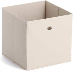 Úložný box, flísový, béžový, 28 x 28 x 28 cm 