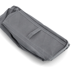 Úložný box uzavíratelný, fleece, šedý