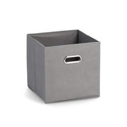 Úložný box, flísový, šedý, 28 x 28 x 28 cm 