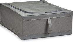 Úložný box uzavíratelný, fleece, šedý