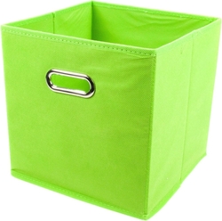 Úložný box, flísový, zelený, 28 x 28 x 28 cm