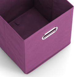 Úložný box, flísový, fialový, 28 x 28 x 28 cm  