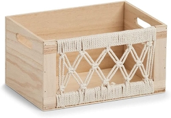 Úložný box Boho, dřevěný, malý