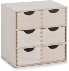 Zásuvkový box, 6 ks zásuvek, bříza