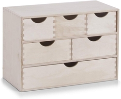 Zásuvkový box široký, 6 ks zásuvek, bříza 