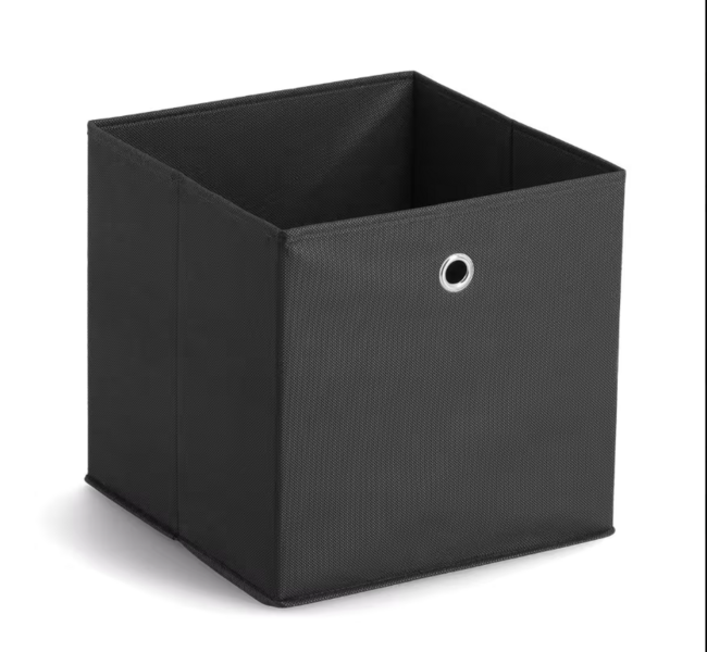 Úložný box flísový černý 32x32x32cm